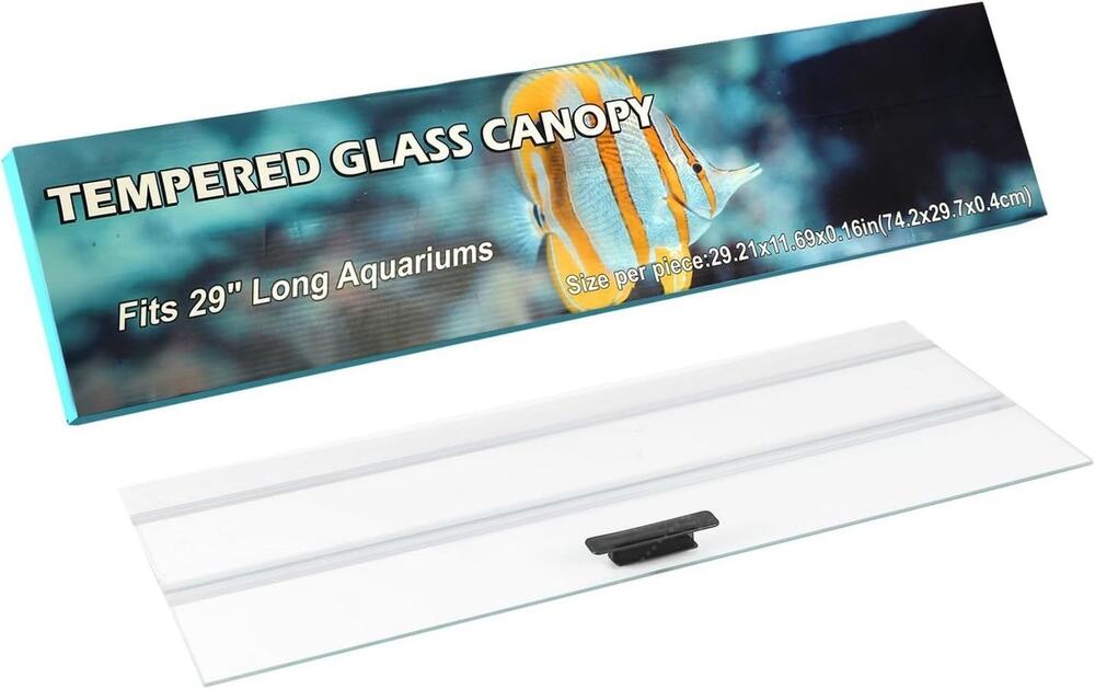 29.21 X 11.69 Clear Tempered Glass Aquarium Canopy Lid For 20L /29G Fish Tank